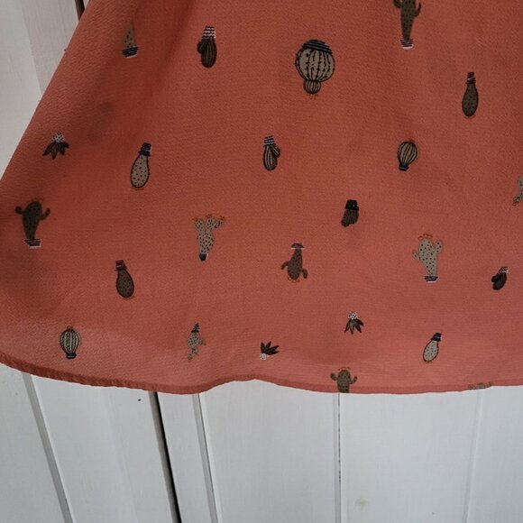 TORRID Cactus Print Coral Flutter Tank Size 1X - Picture 5 of 14